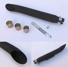 SILENCIEUX TYPE TURN-OUT NOIR MAT Lg 500 mm BOBBER, CUSTOM, RACER