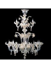 Lustre 12 Lumières Murano De Venise Original Garantie Fabriqué En Italy 6673 /