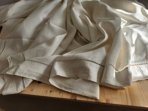 Ancien grand drap toile large