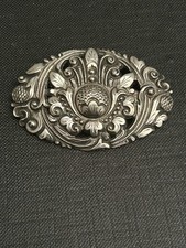 Ancien Broche En Argent Massif