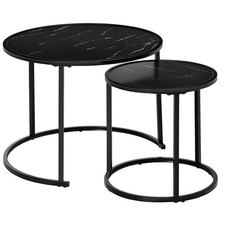 HOMCOM Lot de 2 tables basses