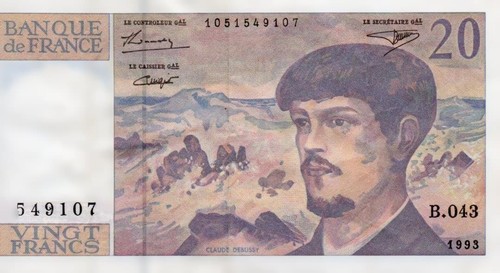 Billet francs france - de, 20