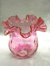 GLOBE TULIPE VERRE LAMPE PÉTROLE NID D ABEILLE GLASS OIL LAMP CRISTAL