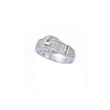 Bague forme ceinture zirconium