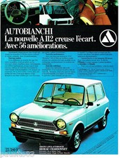 PUBLICITE ADVERTISING 106  1979  Autobianchi Lancia A 112 rés Chardonnet