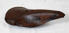 Selle velo ancien cuir pearl - cuir,