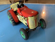 Tracteur Mécanique KDN VALNIKEM jouet ancien tôle, collection automate agricole