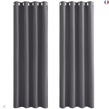 PONY DANCE Rideau Occultant - Lot de 2 Rideau Thermique Isolant Anti Chaleur