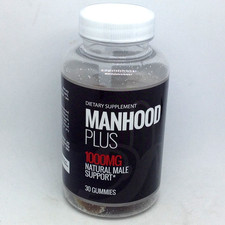 MANHOOD PLUS 1000 MG - 30 GUMMIES - NATURAL MALE SUPPORT - 07/2026