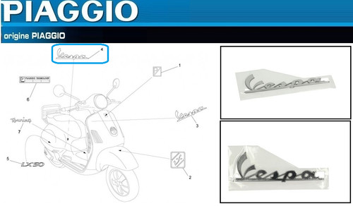 Logo déco origine vespa - 1, logo/déco
