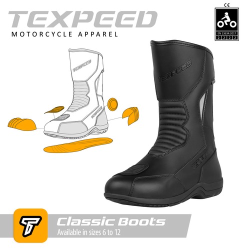 Bottes cuir moto - cuir,