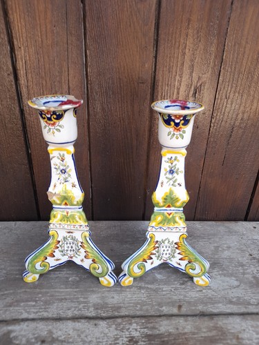 Paire bougeoirs ancien - bougeoirs,