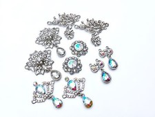 Mariage Broche Strass Cristal Strass Cheveux Accessoire Floral Gâteau