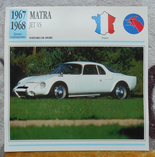Fiche matra jet 1967 1968 - jet, 1967-1968
