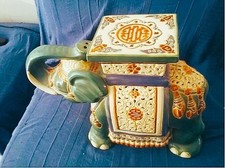 Table basse éléphant.Céramique.