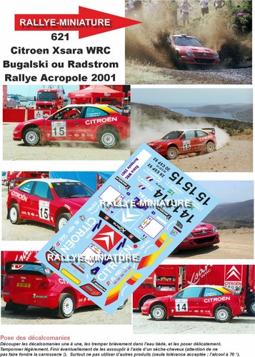 Decals ref 0621 citroen - 1/43,