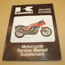 MANUEL ADDITIF REVUE TECHNIQUE ATELIER KAWASAKI GPZ 1100 R 1983-1985 EN ANGLAIS