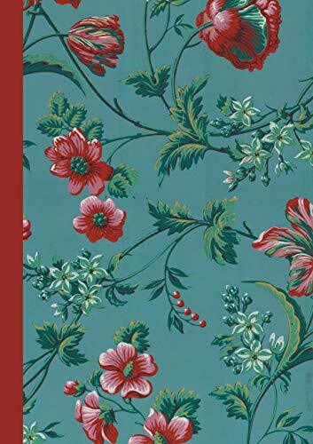 Carnet blanc motif fleurs - carnet, blanc,