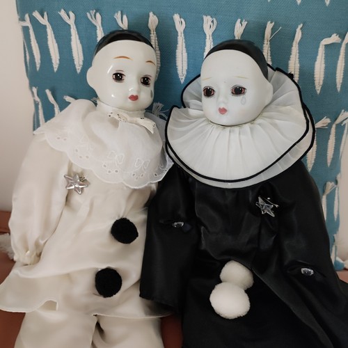 Duo pierrots porcelaine - pierrots,