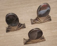 3 porte cartes metal art deco anglais poinçon SIS dans triangle