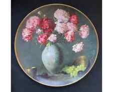 Vintage Fine Porcelain Handmade Plate Bouquet of flowers by Joe Anna Arnett