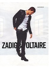 PUBLICITE ADVERTISING 2011 ZADIG & VOLTAIRE costume chemise haute couture