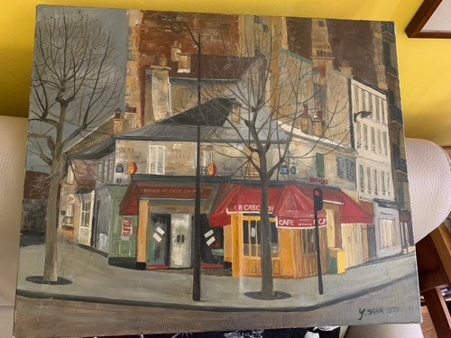 Tableau huile sur toile - sur,