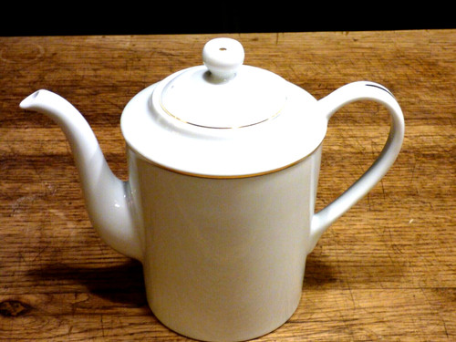Cafetière blanche liseré - cafetière, or