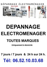 départ 02 - 60 - 80 - ELECTROMENAGER DEPANNAGE REPARATION Toutes marques - Pièce