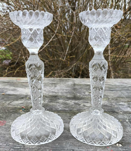 Duo chandeliers verre - chandeliers, en
