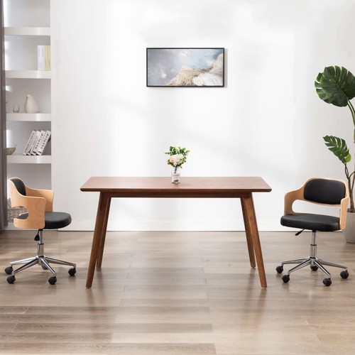 Bois courbé chaise pivotante - bois,