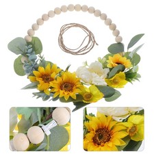  Couronnes de printemps pour porte d'entrée : couronnes de perles de bois