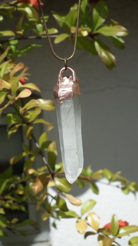 Collier cristal cuivre - cristal,