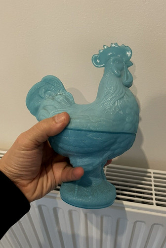 Bonbonnière coq opaline - en,