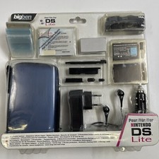 NEUF NEW pochette + stylet + écouteurs + chargeur + cache bleu nintendo DS lite