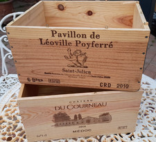 2 CAISSES A VIN EN BOIS 