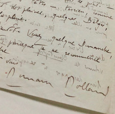 Romain ROLLAND - Jolie lettre