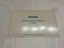 CARTE DOMICILE NOTE DU