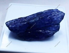Pierre précieuse en vrac certifiée brute Tanzanite bleue translucide naturell...
