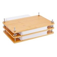 Presse à Livres 3 étage en Bambou Reliure de Livres Outil de Reliure de Livre...