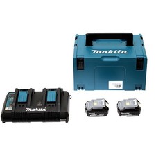 Pack Énergie MAKITA 18V Li-Ion + 2 batteries 18V 4.0Ah + 1 chargeur double avec