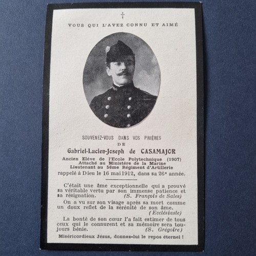 Avis décès 1912 - décès, casamajor