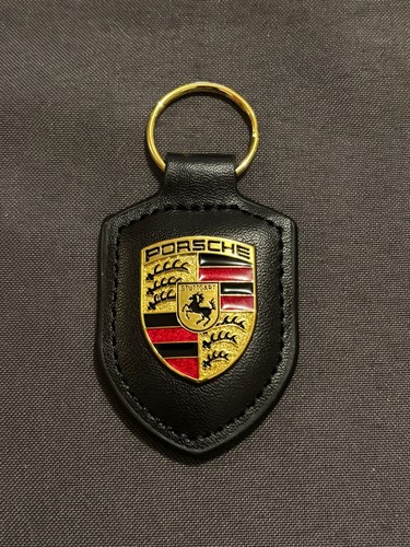 Porte clé porsche - cuir, neuf