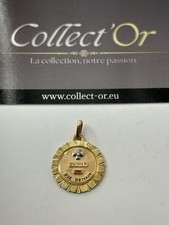 Pendentif Médaille d’Amour - Augis - Or 18k avec diamant et rubis - 3g