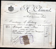 PARIS (VIII°) HAUTE-COUTURE / TAILLEUR de la COUR ROYALE HELLENIQUE "H. CLEMENT"