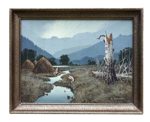 Huile sur toile signée - toile, a