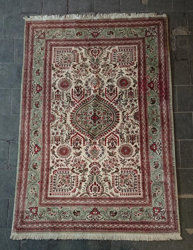 Ancien tapis soie - ancien,