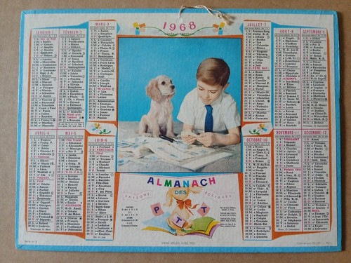 Calendrier ptt almanach la - ptt,