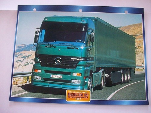 Carte fiche camion - carte, tracteur
