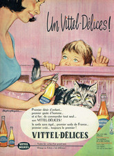 Publicité Advertising 0925  1961   Vittel-Délices soda  premier désir d'enfant